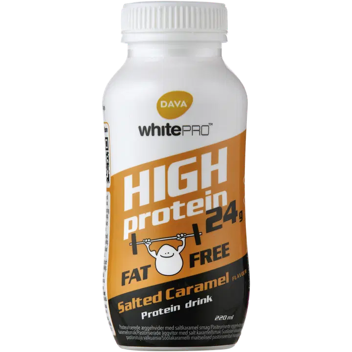 Dava WhitePro soolakaramellimaitseline munavalge, 220 ml