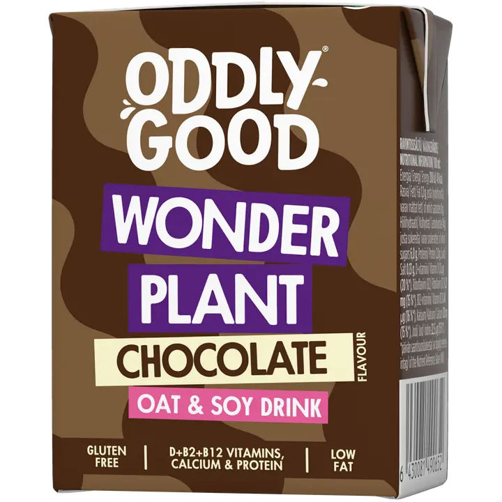 Oddlygood® Wonder Plant kaura-soijajuoma 2 dl suklaa UHT gluteeniton