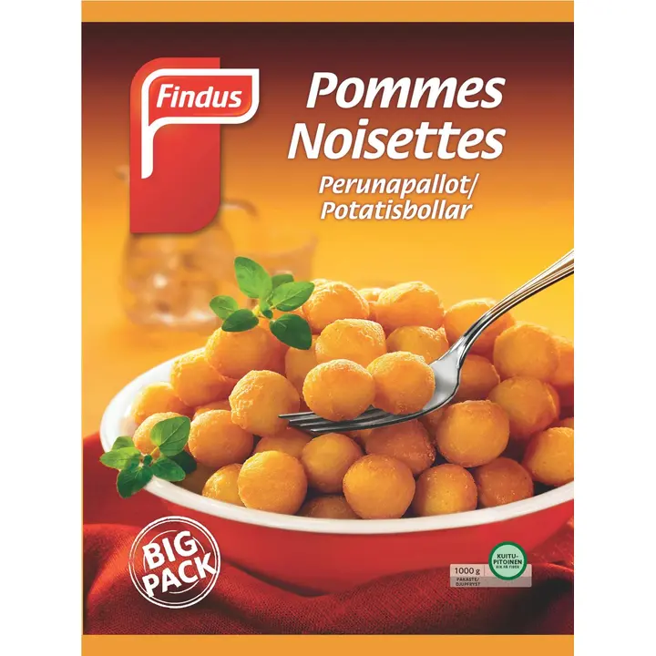 Findus Pommes Noisettes perunapallot 1000g, pakaste