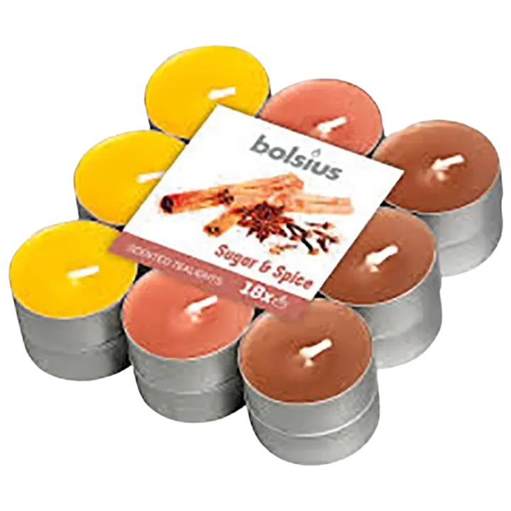 Bolsius teeküünal suhkur-vürts 4h 18tk