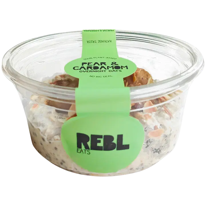 Rebl Eats Pear & Cardamom overnight oats 220g