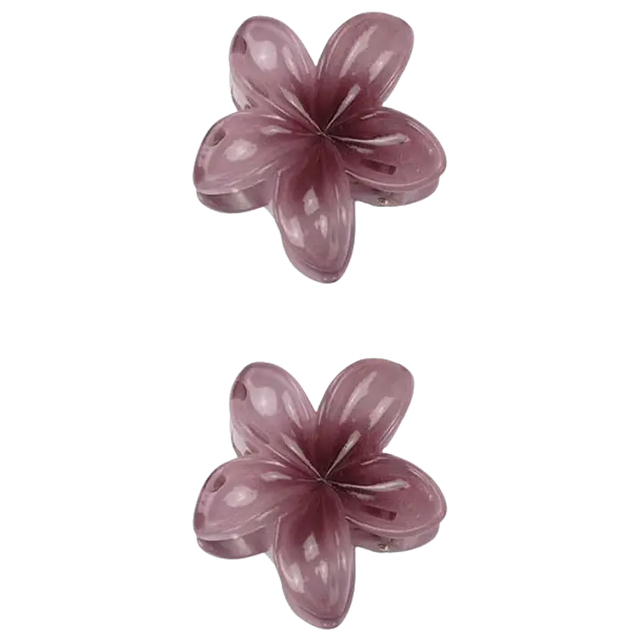 Accessories with Style Hiussolki kukka 4,5cm roosa 2kpl