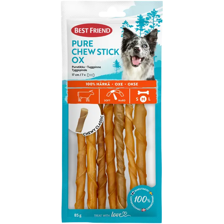 Best Friend Pure purutikku härkä 17 cm 7 kpl 85 g