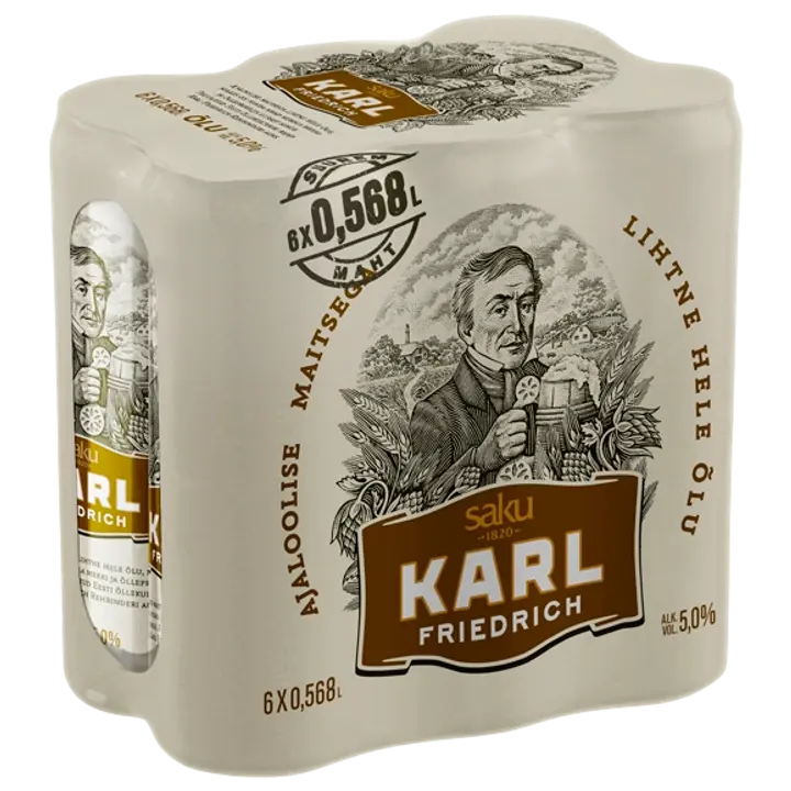 Karl Friedrich õlu 6-pakk 5%vol 3,408L