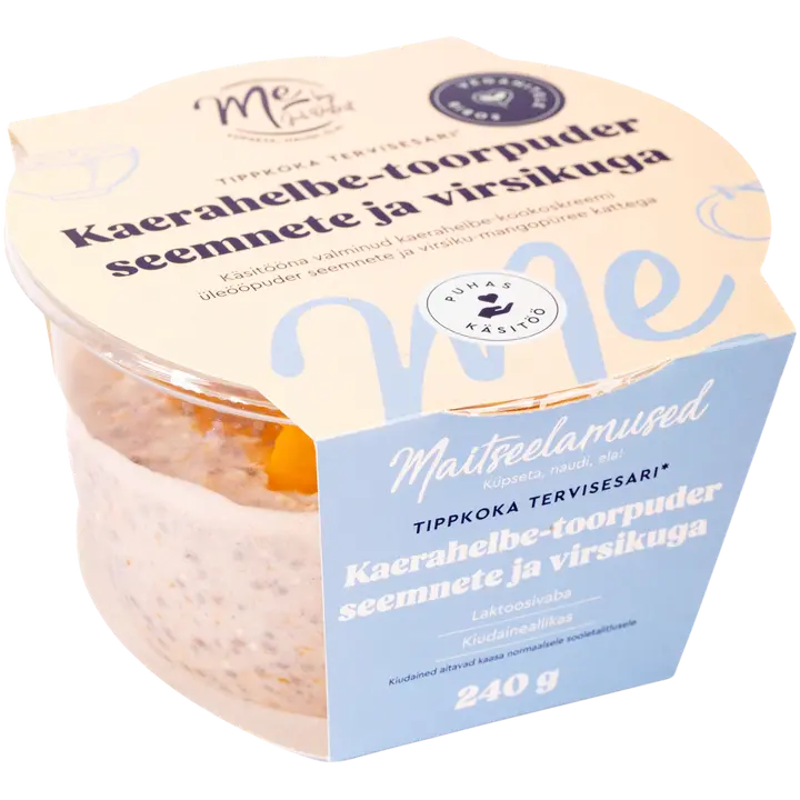MAITSEELAMUSED Kaerahelbe-toorpuder seemnete ja virsikuga 240 g