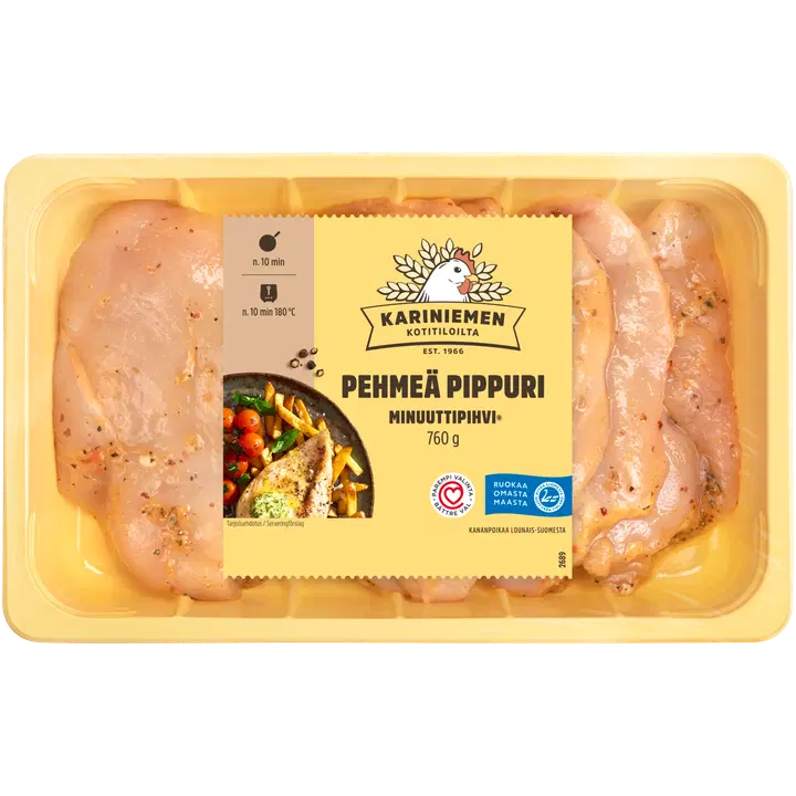 Kariniemen Kananpojan Minuuttipihvi® pehmeä pippuri 760 g