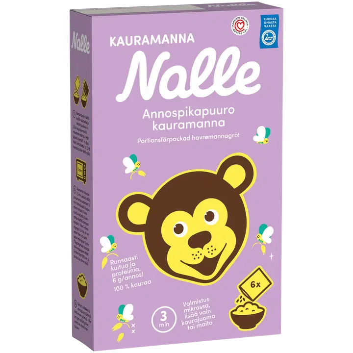 Nalle 180g kauramannapuuro annospakattu