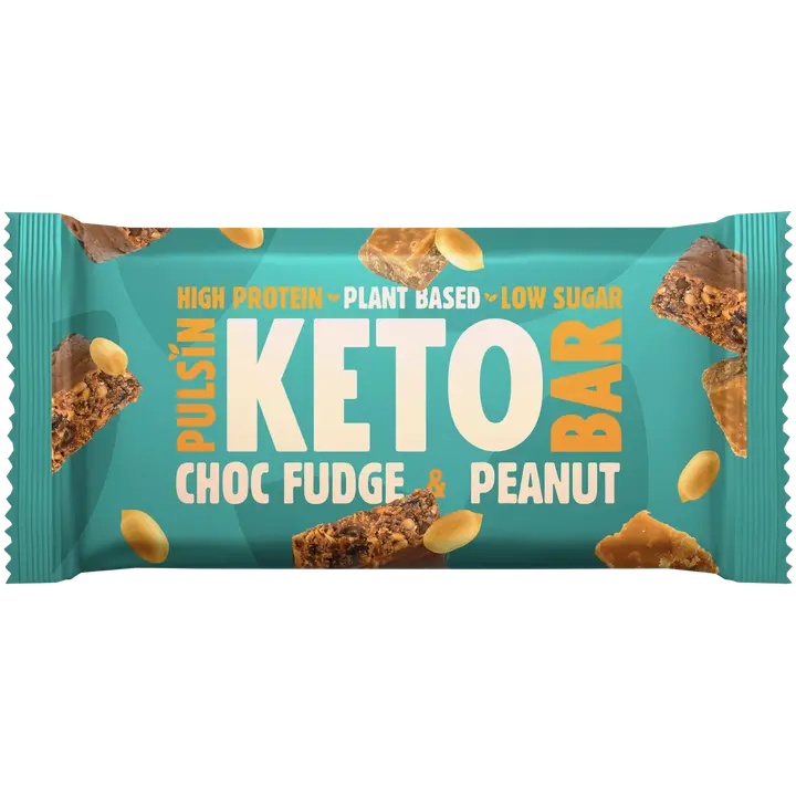 Pulsin Suklaafudge & maapähkinä keto proteiinipatukka 50g