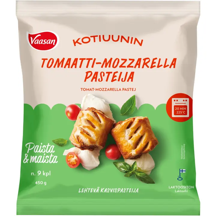 Vaasan Kotiuunin Tomaatti-mozzarellapasteija 9x50g