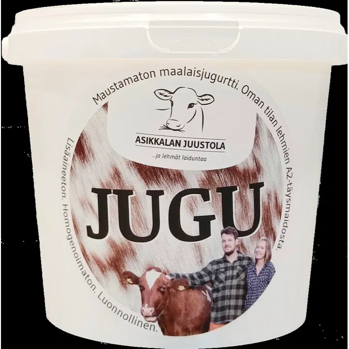 Asikkalan Juustola Jugu-maustamaton luonnonjogurtti 1l