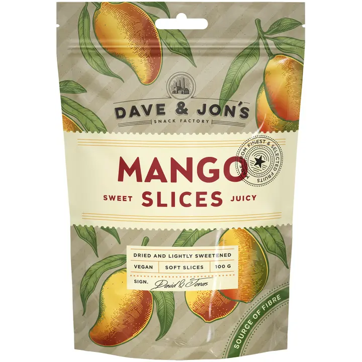 Dave&Jons kuivattu mango 100 g