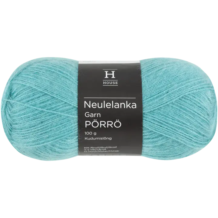 House lanka mohair-villa-akryyli Pörrö 100 g Aqua turqoise 10628