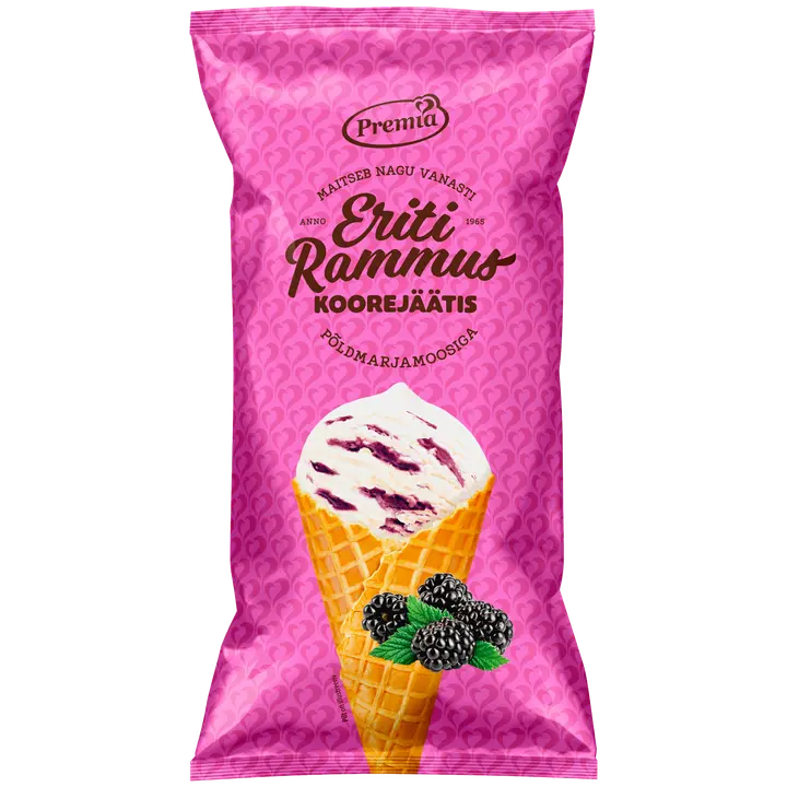 Eriti Rammus koorejäätis põldmarjamoosiga 110g / 200ml