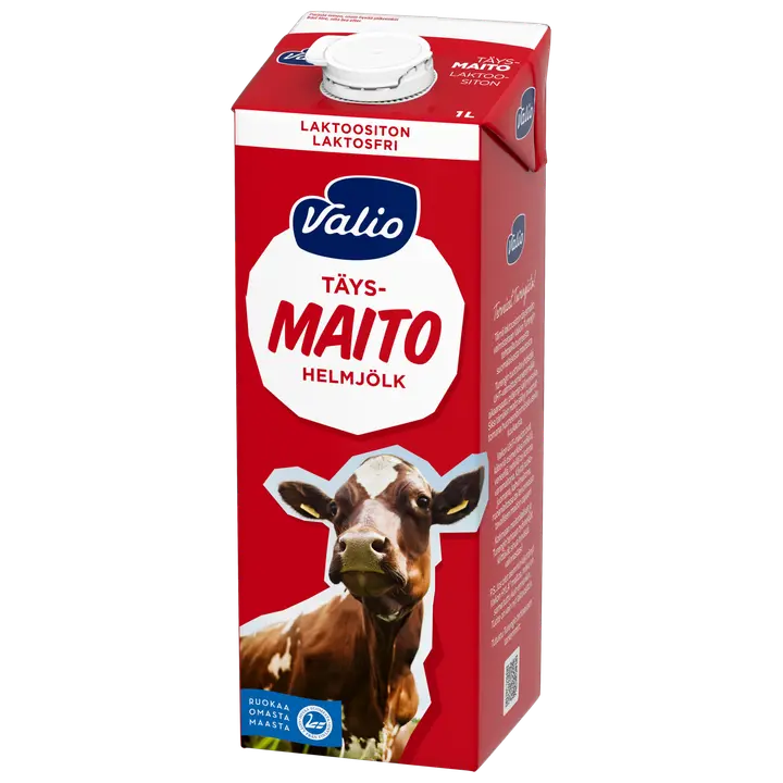 Valio täysmaito 1 l laktoositon UHT