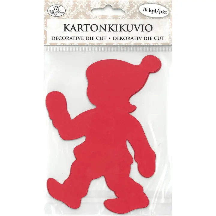 J.K. Primeco Kartonkikuvio Tonttu 10kpl