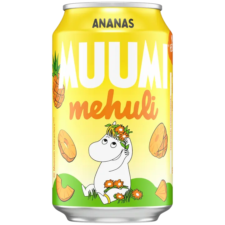 Muumi Mehuli Ananas soft drink can 0,33 L