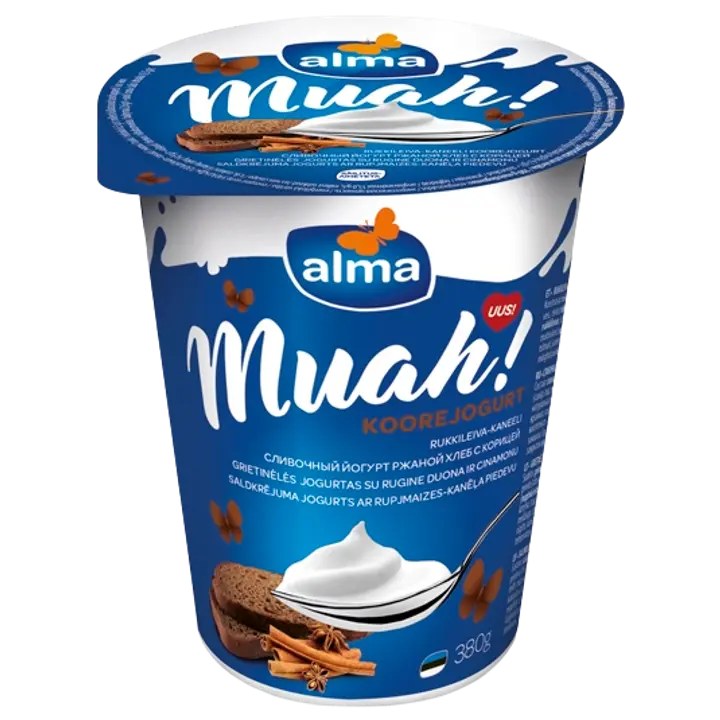 Alma Muah! rukkileiva-kaneeli koorejogurt, 380 g