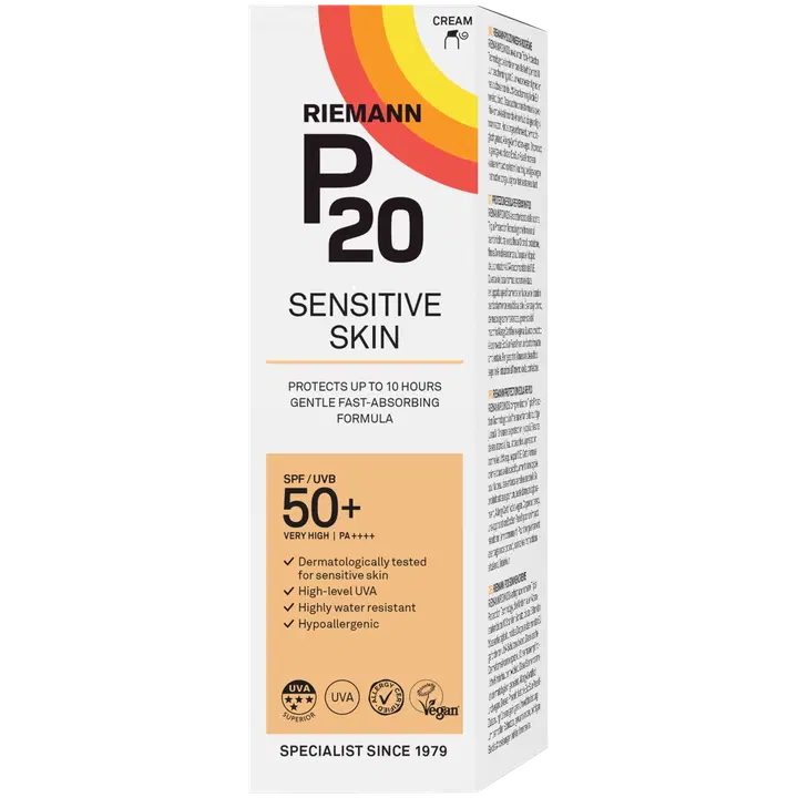 P20 Sensitive skin SPF50+ cream aurinkosuoja 100ml