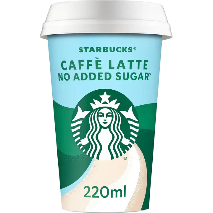 Starbucks Caffè Latte no added sugar laktoositon maitokahvijuoma 220 ml