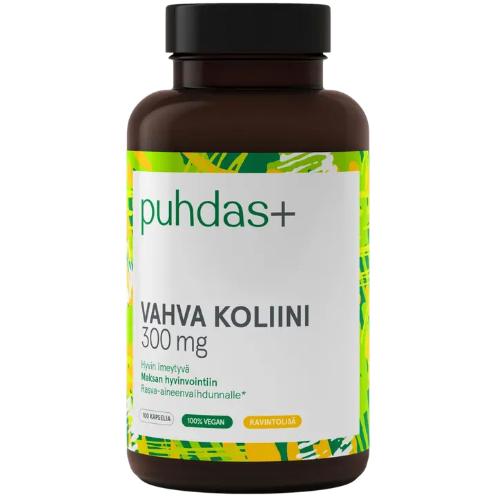 Puhdas+ Vahva Koliini 300 mg 100 vegekaps