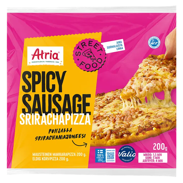 Atria srirachapizza spicy sausage 200g
