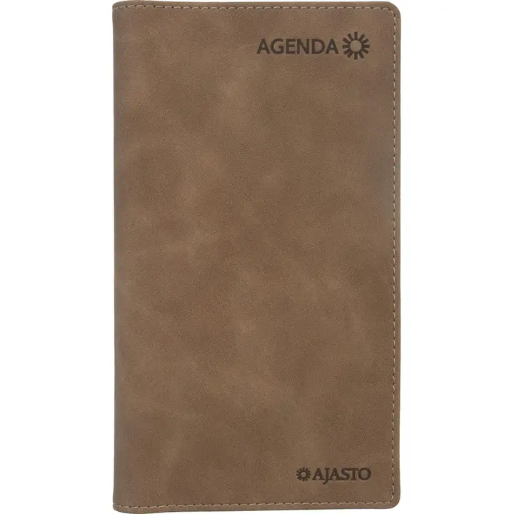 Ajasto taskukalenteri Agenda horizontal, ruskea