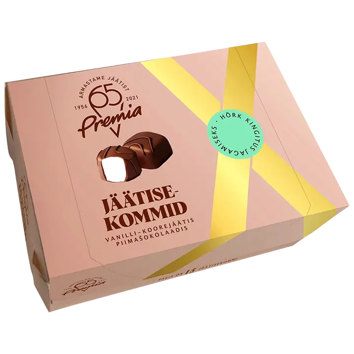 Jäätisekommid vanilli-koorejäätis piimasokolaadis, 200g