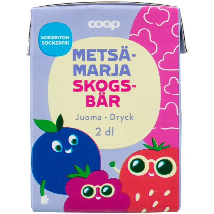 Coop sokeriton metsämarjajuoma 2dl