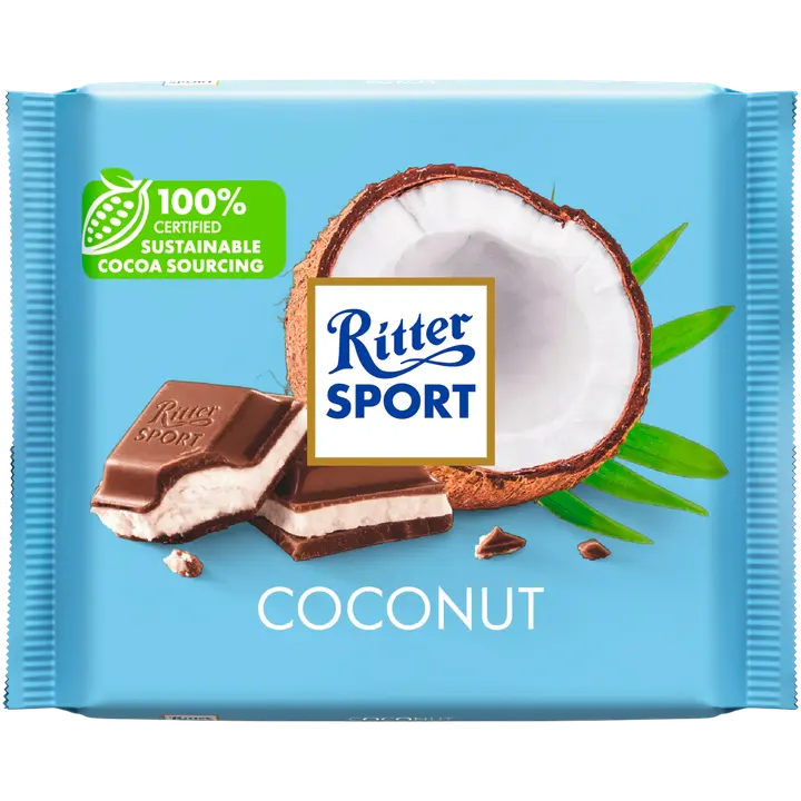 Ritter Sport piimašokolaad kookosetäidisega 100g