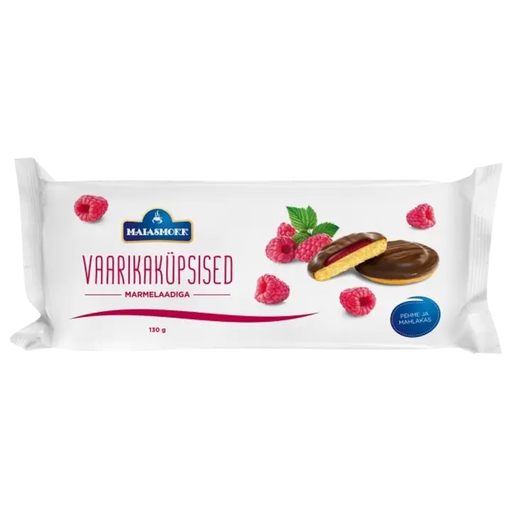 Maiasmokk vaarikaküpsised marmelaadiga 130g