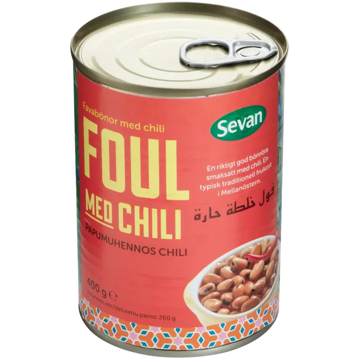 Sevan Foul favapavut chilikastikkeessa