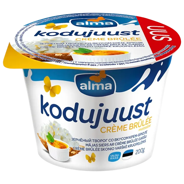 Alma Kodujuust crème brûlée maitseline, 200 g