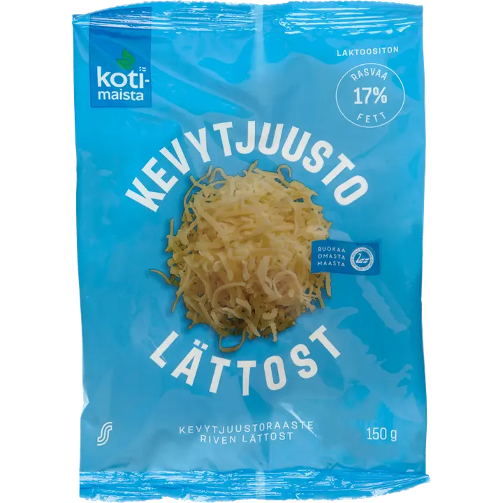 Kotimaista kevytjuustoraaste 17% 150g