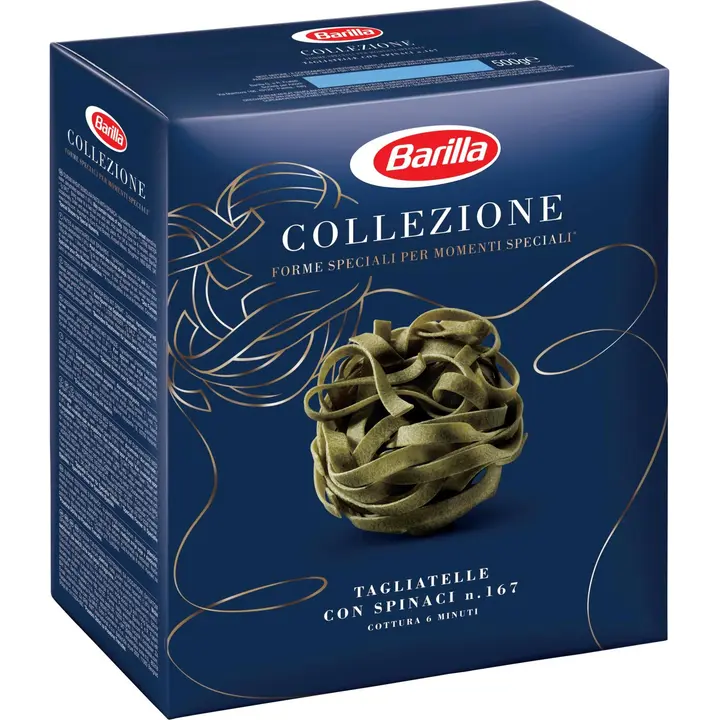 Barilla Collezione Tagliatelle con spinachi durumvehnästä valmistettu pinaattipasta 500g