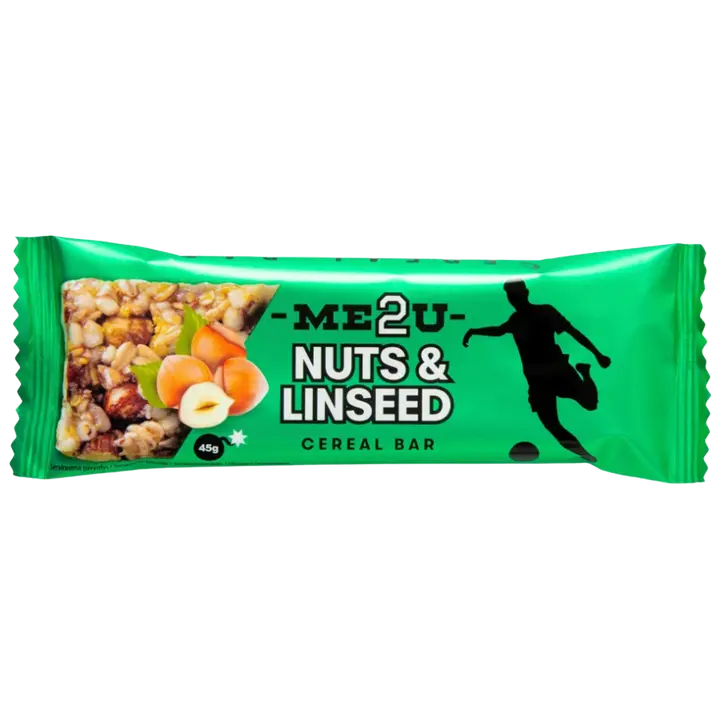 ME2U teraviljabatoon Pähklid ja linaseemned 45 g