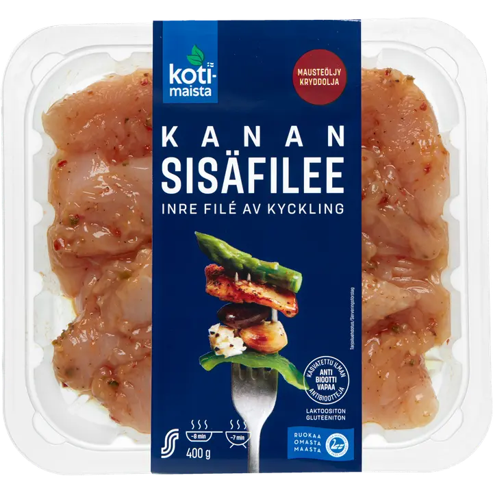 Kotimaista kanan sisäfilee mausteöljy 400g