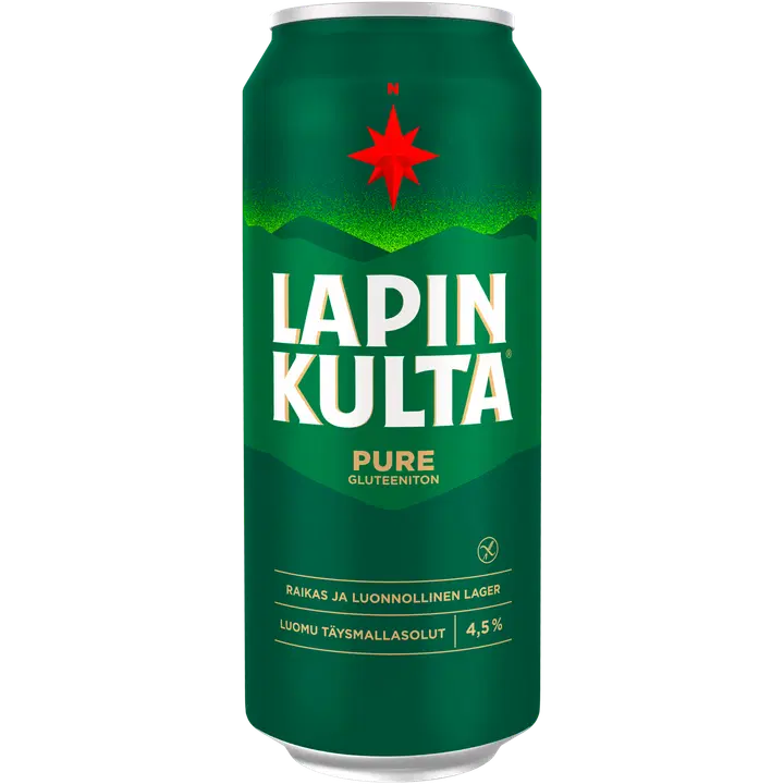 Lapin Kulta Pure glutenfri ekologiskt öl 4,5% 0,5 l