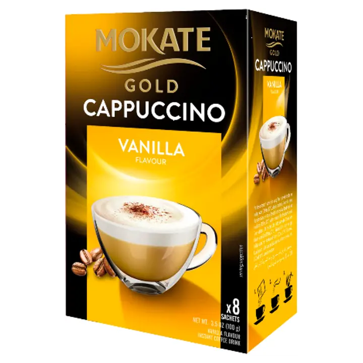 MOKATE GOLD Cappuccino kohvijook Vanilje 12.5g x 8