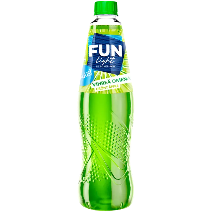 FUN Light vihreän omenan makuinen juomatiiviste 0,5l