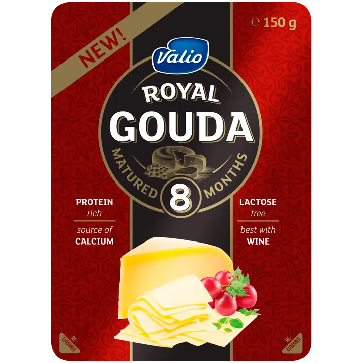 Valio Juust Royal Gouda Black, viilutatud, 150g