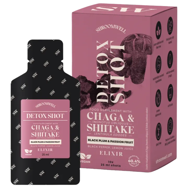 Shroomwell Detox Elixir SHOT Must ploom & Granadill (25ml x 10tk)