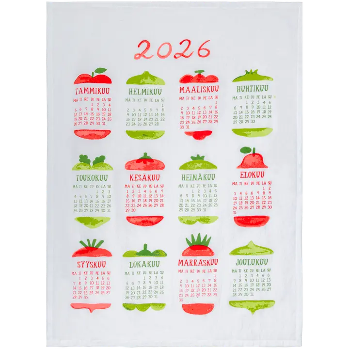 House keittiöpyyhe Kalenteri 2026 Veggies, PatternLab