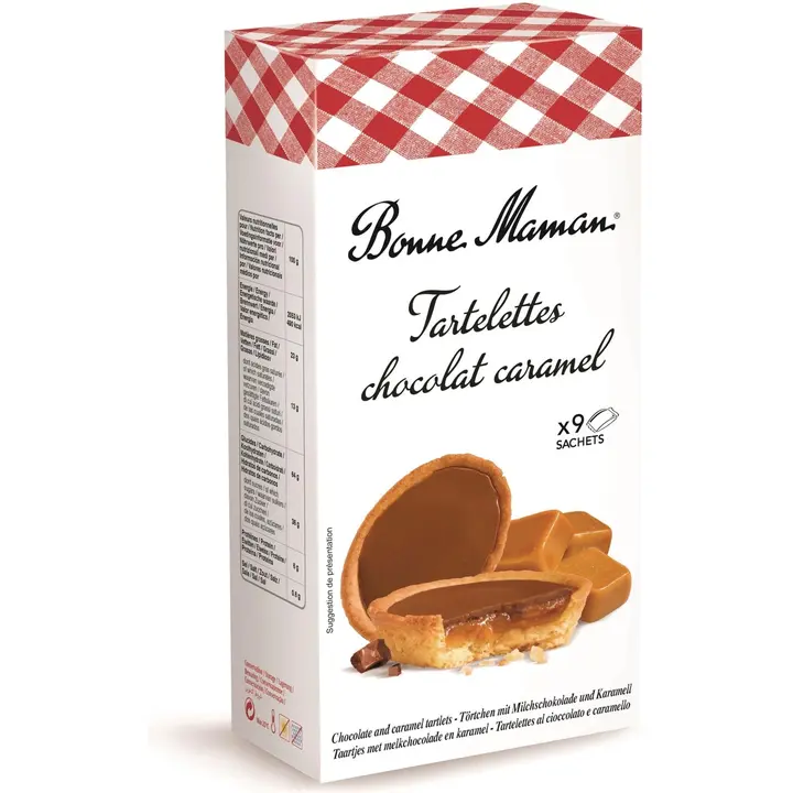 Bonne Maman 135g Maitosuklaa kinuski tartelettes keksi