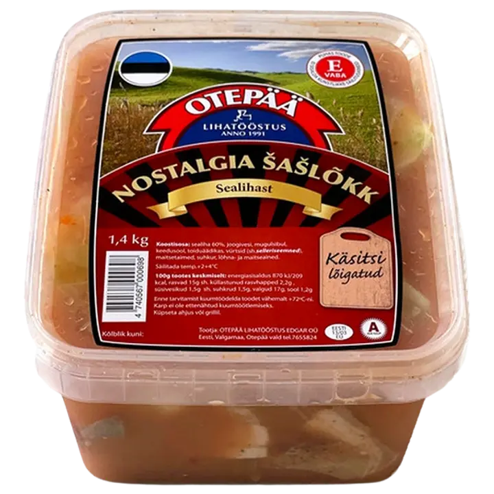 Otepää Lihatoostus Otepää Nostalgia Šašlõkk E-Vaba 1.4Kg