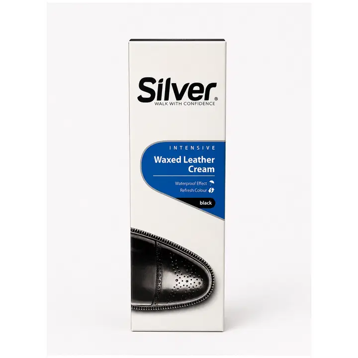 Silver vahaa sisältävä kenkävoide 75 ml musta