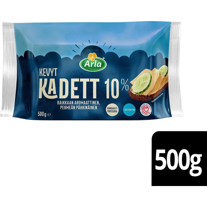 Arla Tolkuttomat Juustot Huoleton Kadett 10% 500 g