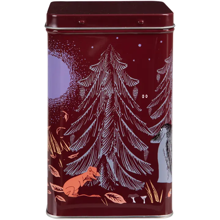 Väike kohvipurk Muumi Ürgmets punane