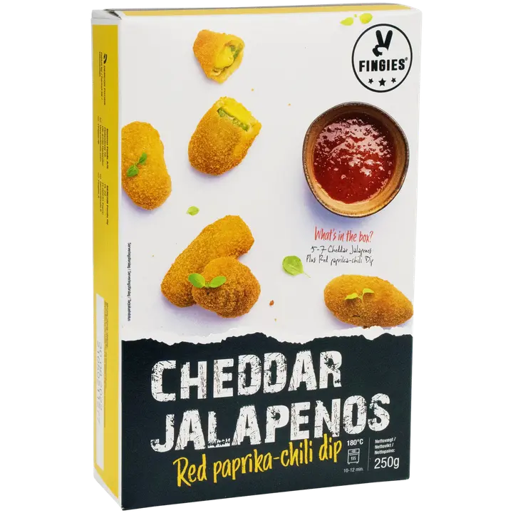 World Of Fingerfood Fingies Cheddar jalapenos ja dippi 250g esipaistettu