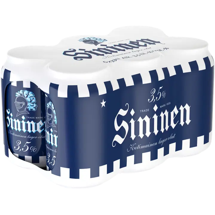 6 x Sininen olut 3,5% 0,33 l