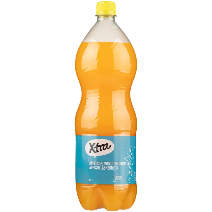 Xtra sokeriton appelsiini virvoitusjuoma 1,5l